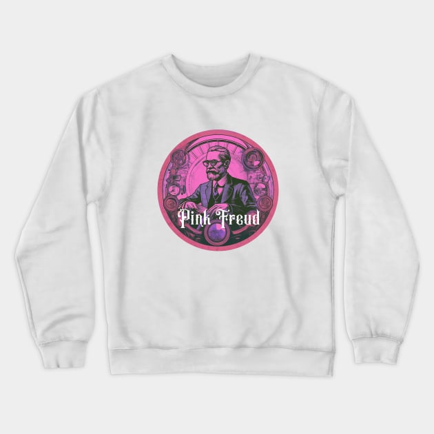 Pink Freud Crewneck Sweatshirt by DavidLoblaw